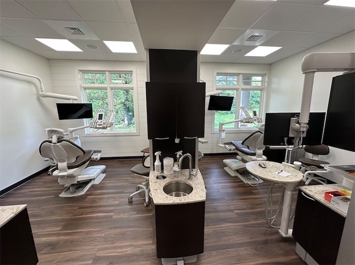 Modern dental treatment room at Harrison Family Dentistry in Chattanooga TN